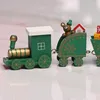 Noel Süslemeleri 4pcs Tren Dekorasyon Sevimli Ahşap Süs 2022 Noel Navidad Craft Yıl Dekor Çocuk Hediyeleri Parti için