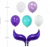 Amazon Mermaid Tail Latexballons Geburtstagsfeier Dekorons Balloons Kette Set