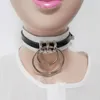 Choker mode sexig handgjorda läder punk chokers halsband bälte goth krage harajuku två o-round klubbfest vridmoment