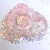 Nail Glitter Pink 50g Flake مختلط مسدس حرفة الجملة CHRAMELEON الترتر البولندية DIY راتنج الايبوكسي الوحل الوحل