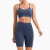 Women's Tracksuits Women Patchwork 2 Piece Sport Sets Side Hollow Out Bras Skinny Shorts High Waist Push Up Fitness Tracksuit Sportwear