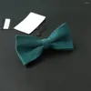 Bow Ties Corduroy Pre-związany krawat mężczyzn Big Butterfly Bowtie Casual Gentleman Classic Satin Fucted Cravat Party Wedding Maryn