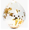 12-Zoll-transparente Magie Ros￩gold Ballon Magie Elektrostatische Konfetti-Ballon Gold Paillette Paillette