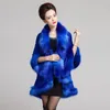 Women's Fur 2022 Autumn Long Section Winter High-end Fashion Hanging Knitted Sweater Women Imitation Shawl Cloak