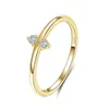 Silver Finger Rings Classic Clear Wedding Ring For Women Engagement Fine Gift