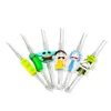 Silicone Cartoon dab tool smoking metal dabber tool dabber accessories for wax dry herb multi colors rainbow gold siliver