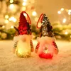 LED wielofunkcyjne światła gnome świąteczne dekoracje 2023 lalki bez twarzy Wesołych dekoracji bożonarodzeniowych na ozdoby domowe szczęśliwe Nowy Rok 2022 Festoon Garland