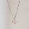 Love Heart Chocker Necklace For Women Gold Color Pendant Chain Fashion Jewelry Party Gift