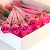 Greante floral falsa 30pcs Sabão Rosa Banho de flores artificial Casamento Dia dos namorados Dia Decoração de casa nórdica perfumada 221031