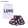 Mudkingdom Sommer Mädchen Kleidung Set Ostern Chiffon Rock Outfit LIEBE Süße Mädchen Anzüge Ich Liebe Papa Mama Kinder Kleidung 220326