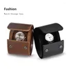 Titta på lådor Luxury Leather Roll Case Watches Box Organizer for Men Travel Present