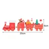 Decorações de Natal 4pcs Decoração de Trem Cute Wood Ornament 2022 Natal Navidad Ano de artesanato Decoração Infantil para a festa