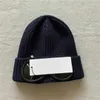 Gorros óculos de inverno 2022 gorro masculino CP com nervuras e lente de malha gorro hip hop de malha