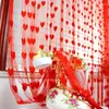 Curtain Door String Valance For Living Room Divider Colorful Heart Tassel Line Cortain Romantic Wedding Decor WP240T