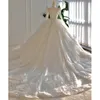 Vestidos de noiva de bordados com contas de luxo Princesa vestidos de princesa espartilho, vestido de bola da igreja da Catedral da Catedral, vestido de noiva 2023