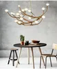 Branche d'arbre moderne verre bulle lampes suspendues LED lustre éclairage rétro plafond lustres Vintage maison Suspension lumière