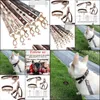 Dog Collars Leashes Step In Dog Harness Designer Dogs Collar Leashes Set Classic Plaid Leather Pet Leash For Small Medium Cat Chih Dh7To
