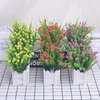 Flores decorativas, flores artificiales, valla de madera, bonsái falso para boda, jardín, simulación de decoración de plantas de plástico