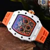 2023 6-pins Automatic Date Limited Edition Men's Watches Top Brand Full-featured Quartz Watch Silicone Strap Kis