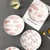Piastre da 8 pollici ceramica ceramica underglaze color forno a microonde tavolo da cucina tavolino da cucina facile resistere al calore