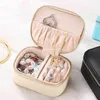 Jewelry Pouches PU Leather Box Necklace Earrings Rings Makeup Storage Organizer Dropship