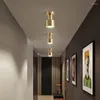 Plafonniers Balcon Américain Tout Cuivre Petite Lampe Nordique Moderne Simple Vestiaire Créatif Porche Hall D'entrée