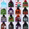 LED Vailies Kapita Dzianinowe czapki oświetlenie unisex zimowe ciepłe czapki czaszki świąteczne halloweenowe dekoracje mody pompon hats 16 colors