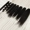 Echthaar-Tape-Ins-Extensions für schwarzes Haar, glatt, gewellt, gelockt, 40 Stück/100 g