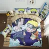 Set di biancheria da letto Anime 3 pezzi Personaggi Copripiumino Modello Set Consolatore con federa Lenzuolo Doppio fronte per bambini Ragazzi Letto singolo