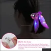 Flashing Hair Braid Neon Light Up Bow Scrunchies For Girls Cute Led Scrunchie Ponytail Holders Scarf Ties Women R Otwxh