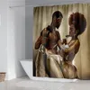 Siège de toilette couvre dessin animé personnage marteau Couple imprimer décor à la maison salle de bain couverture ensembles étanche rideau de douche tapis tapis tapis costumes