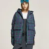 Giacche da sci Giacca da sci invernale Donna Uomo Tuta da snowboard da esterno Top Cappotto con cappuccio impermeabile antivento caldo ispessito