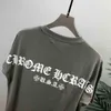 T-shirts Factory Online Export New Designer Brand Short Sleeves 22 Spring Summer Ch Crowe T-shirt Stone Gray Cross Printing t 8DOQ