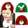 Gorro de Navidad para niños, gorro de Papá Noel de alce de dibujos animados para niñas pequeñas, gorros de turbante indio, gorro suave, gorro de calavera, gorros para niños