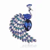 Pretty Bird Peacock Brooch Pin Pendant Crystal Brosch f￶r br￶llop/bankett/bukett