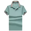 Vente en gros 2211 Été Nouveaux Polos Chemises à manches courtes pour hommes européens et américains Casual Colorblock Coton Grande Taille T-shirts de mode brodés S-2XL