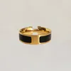 Fashion Classic H Band Rings Designer Design Emaille Ring Männer und Frauen Paar Briefe 18k Gold Ring No Fading verhindern Allergien Urlaubsgeschenke