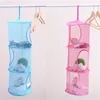 Storage Bottles 3 Shelf Hanging Bag For Toys Net Kids Bedroom Wall Door Closet Organizer Bathroom Kitchen