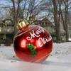 Party Decoration Outdoor Giant Christmas uppbl￥sbara ballonger Tr￤ddekorationer Boll Fun Festlig atmosf￤r Toys Gift PVC Craft