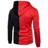 Men's Vests Fashion Men's Autumn Casual Patchwork Hooded Drawstring Zipper Long Sleeve Pocket Coat Jacket Sport Outdoor Top