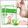 Foot Treatment Peeling Feet Mask Exfoliating Socks For Pedicure Foot Spa Care Remove Dead Skin 10Pcs Drop Delivery 2022 Health Beauty Dhzgn