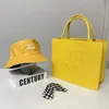 핸드백 여성 가죽 보호 흑인 버킷 2022 여성용 가방 지갑과 모자 세트를위한 고급 토트 핸드백