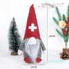 Świąteczna pielęgniarka gnome pluszowe ozdoby Szwedzki Święty Święty Święty Święto Tree Decor Holiday Home Dekoracja