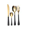 Dinnerware Sets Cutlery Set Gold 24pcs Golden Stainless Steel Tableware Dishwasher Safe Fork Spoon Knife Gift Box Dinner