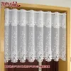 Curtain Countryside Half-curtain Luxurious Embroidered Window Valance Lace Hem Coffee For Kitchen Cabinet Door A-114