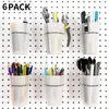 Hooks 6 Sets Pegboard Bins With Rings Style Cups Cup Holder Accessories Transparent