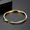 Bangle Donia Jewelry Fashion Wave Mod￨le Bracelet Copper Micro-instruction Zircon Simple Single Row Ladies Cadeau