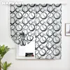 Curtain NAPEARL 1 PC Short Roman Jacquard Valance Home Decoration Geometric Design Red Yellow Brown Gray Blue Ready Made