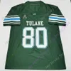 Maglia da calcio personalizzata Tulane Green Wave Ncaa College Malik Lawal Amare Jones Cameron Carroll Keon Howard Tyrick James