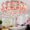 Pendant Lamps Nordic Modern Living Room Chandelier Restaurant Creative RoseLanterns Warm Princess Crystal Decoration Light Fixture